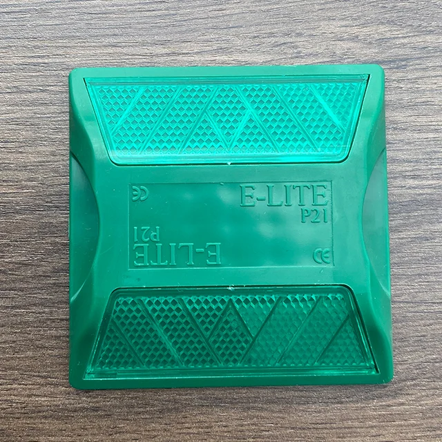 Green Double Reflective Plastic Cat Eye Road Stud Markers Raised Pavement Marker Road Reflector ABS Traffic Safety