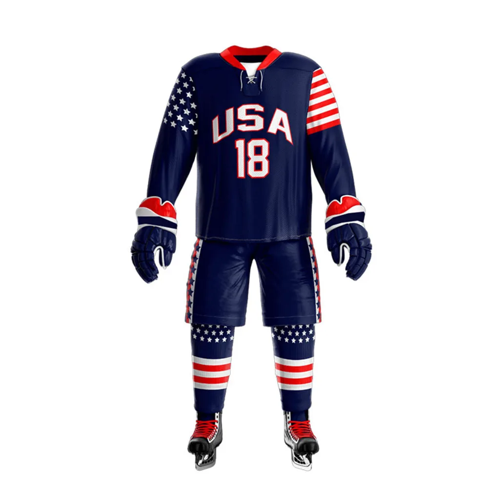 Custom Sports Wear For Team Ice Hockey For Male High Quality Ice Hockey Uniform Set with full customization