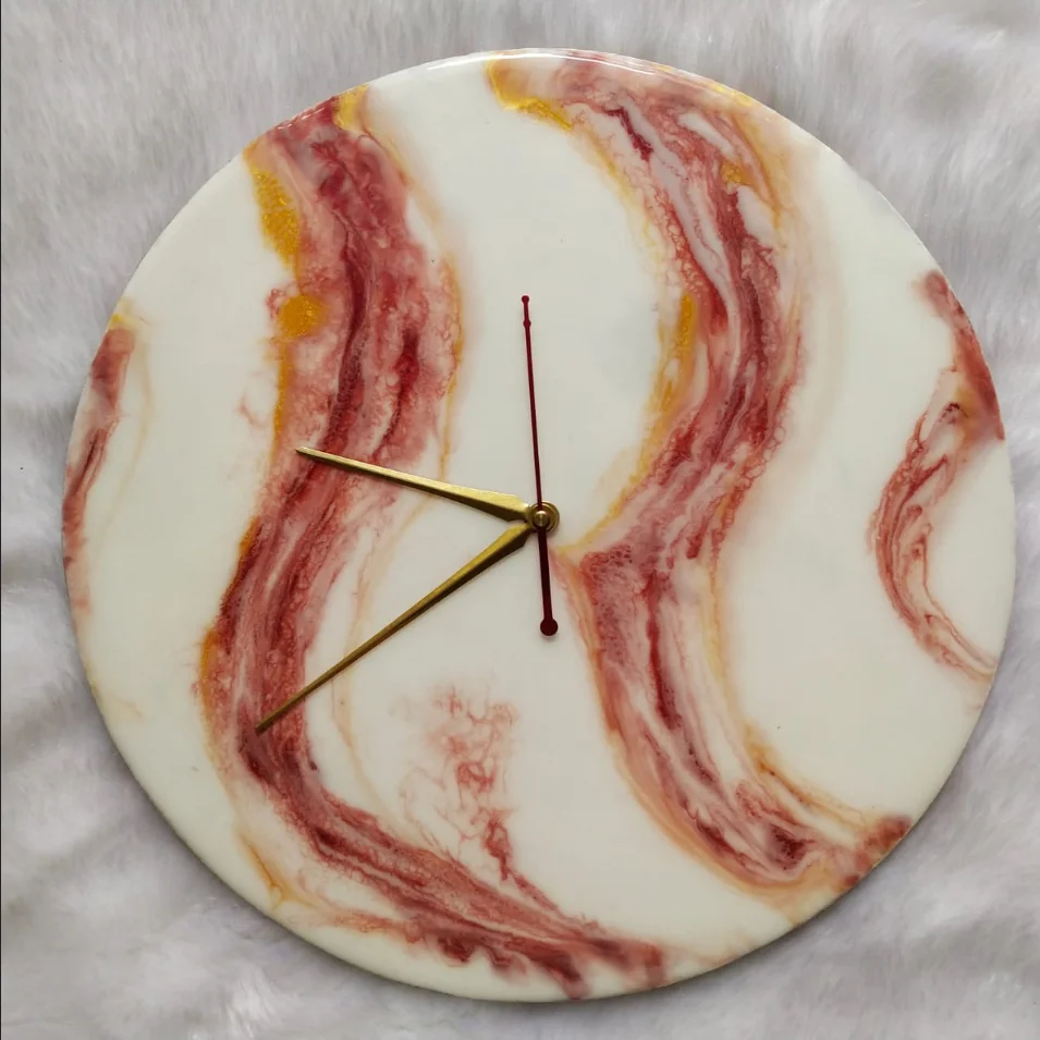 HOT SELLING WALL CLOCK RESIN CLOCK FOR SALE GEODE SLICE EPOXY CLOCK