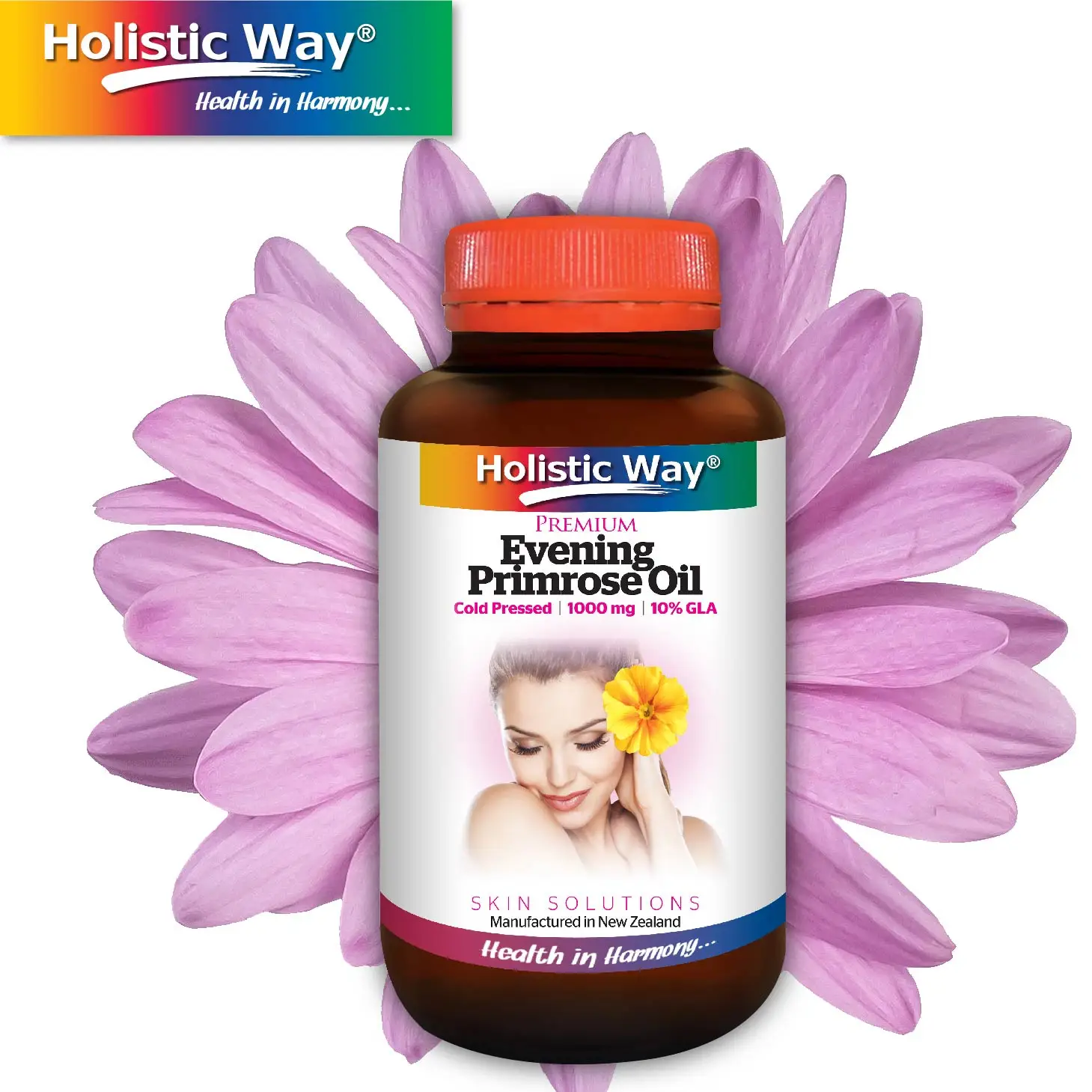 
1000mg Beauty Products Holistic Way Evening Primrose Oil 1000mg With 120 Softgels Capsule 