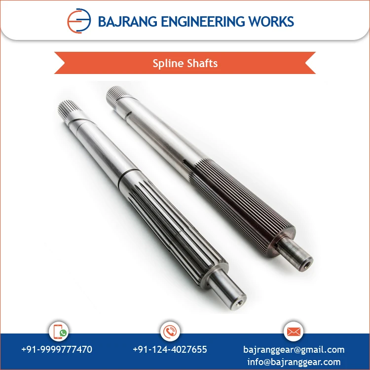 Exhibiting Highest Standard Proven Quality Stainless Steel Material Spline Shaft at Low Price
