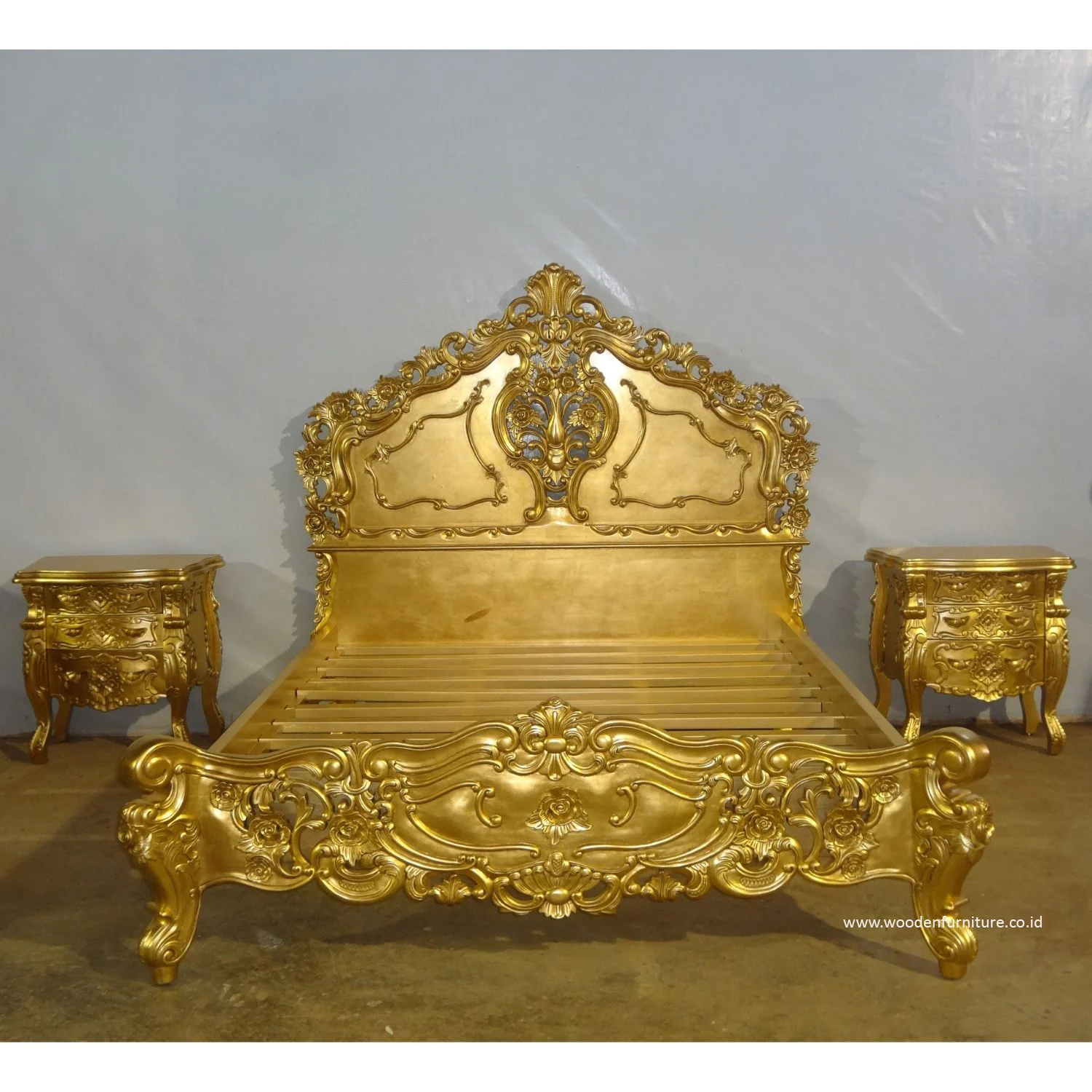 Rococo постельная рама античная репродукция постельное белье французская