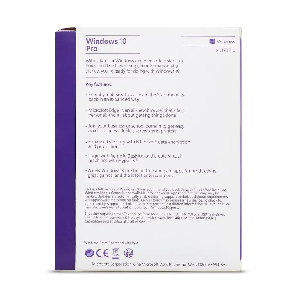 
free shipping original microsoft Windows 10 home usb retail box Online Activation 