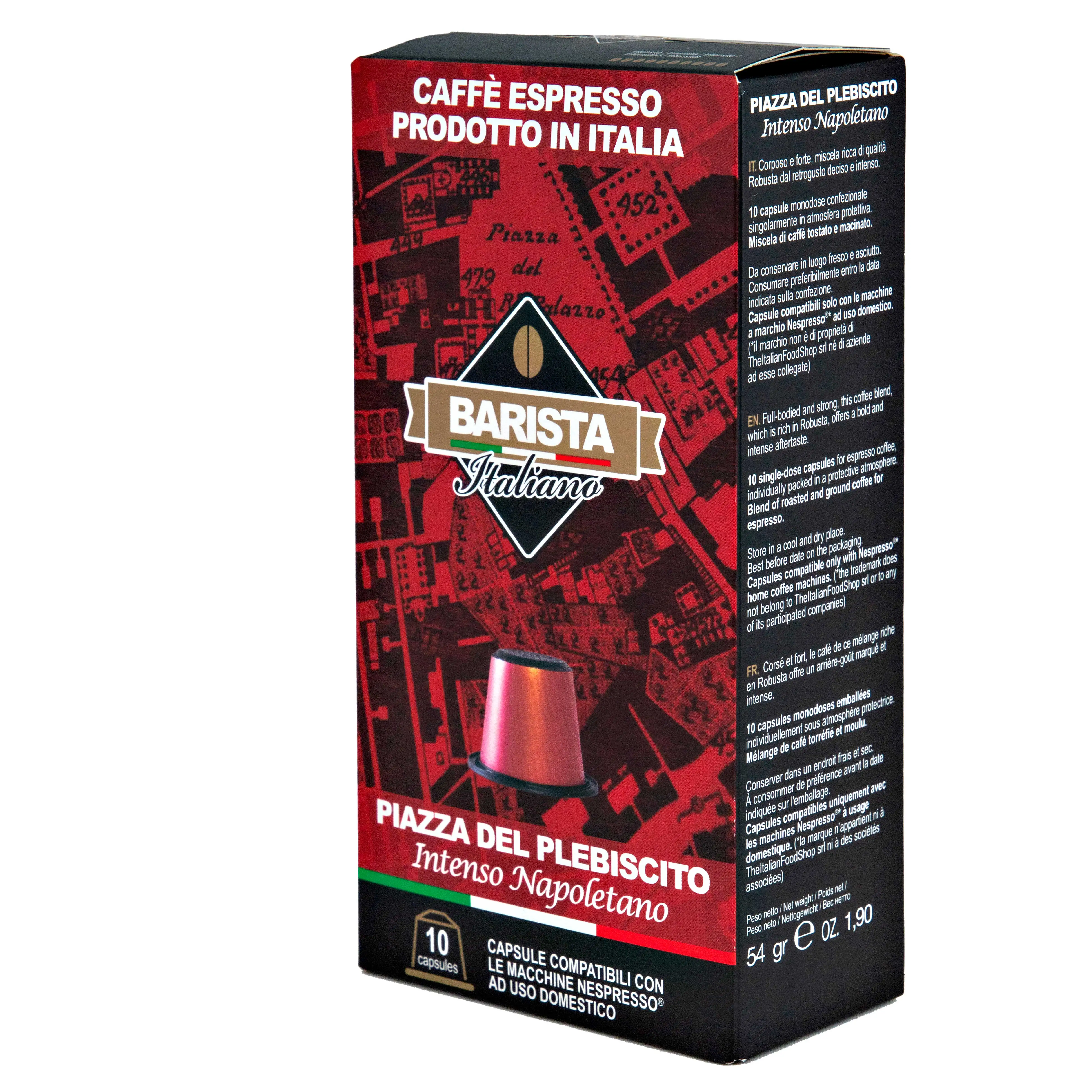Barista Italiano HOME COMPOST PLASTIC FREE Nespresso Compatible Coffee Capsules