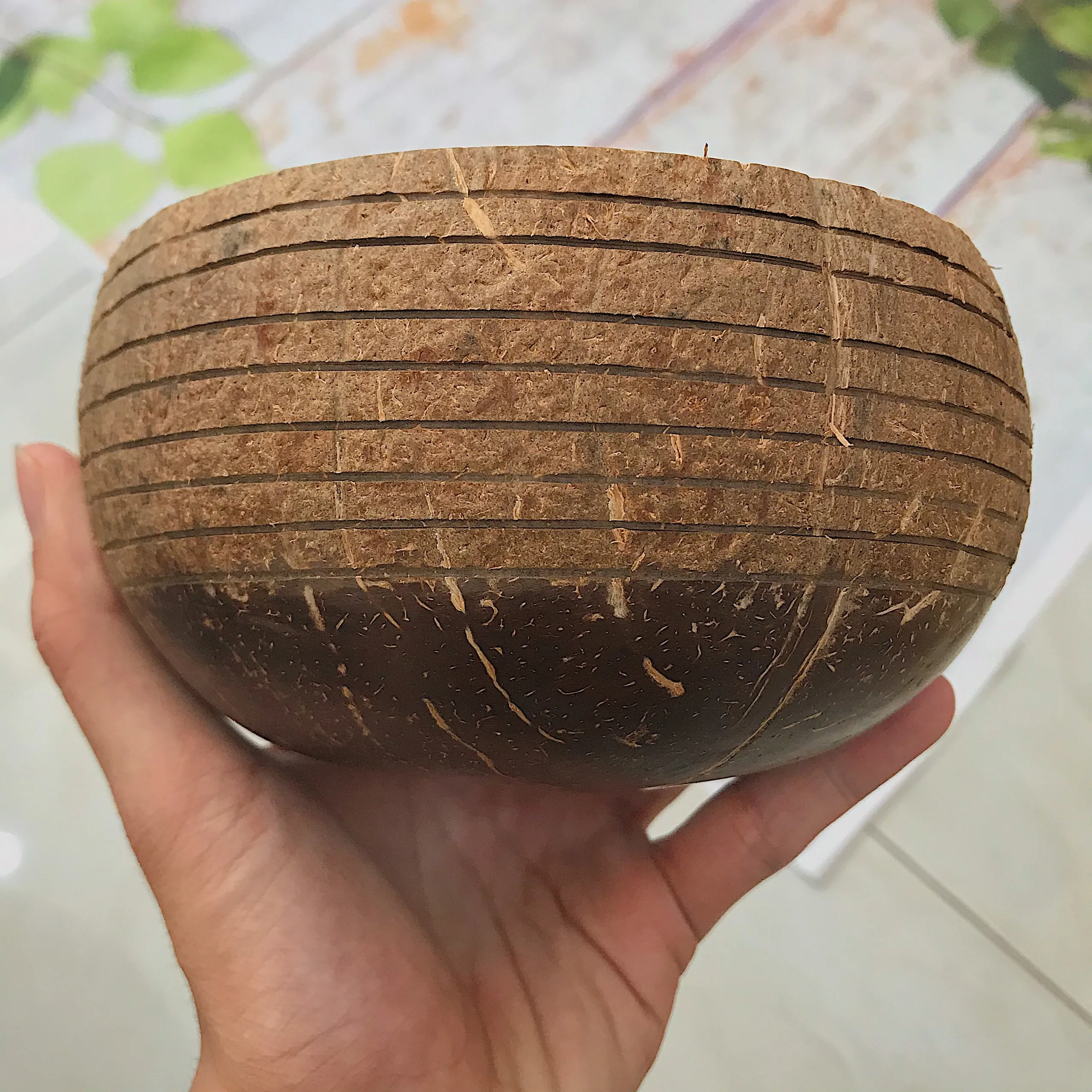 WOODEN BOWL COCONUT SHELL BOWL CUSTOMIZED LOGO FOR SALAD ACAI SMOOTHIE BOWL,  ECO FRIENDLY CRAFTS PRODUCTS, HANDY BOWL