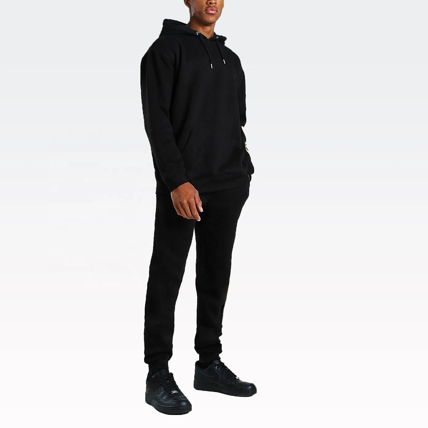 
Men Tracksuit Sports Sweatsuit Clothes Printed or embroidered Hooded Jacket & Pants 