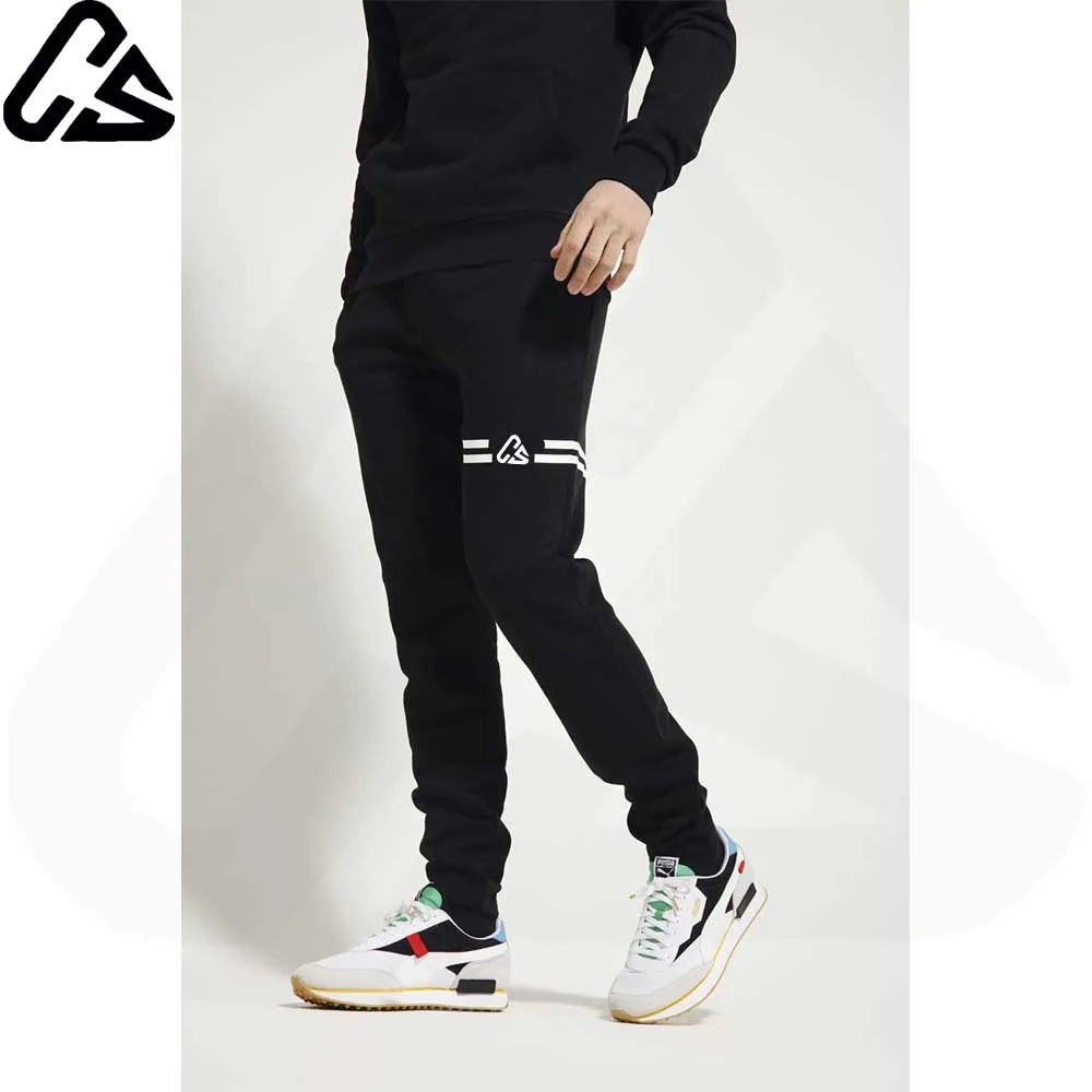 Брюки на левой ноге с аглотами и люверсами для мужчин женщин повседневные флисовые брюки принтом полиэстер/хлопок черные