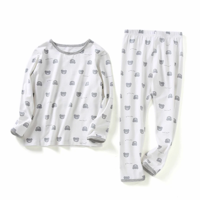 Custom Cartoon Printed Long Sleeve Sleepwear Online Shopping for Children Boys Youth Pajamas Sets