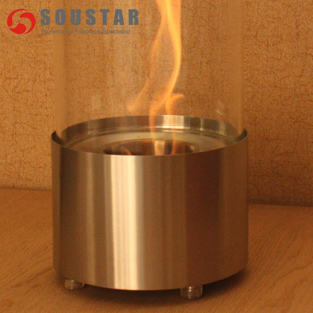 Indoor bio ethanol round table fireplace