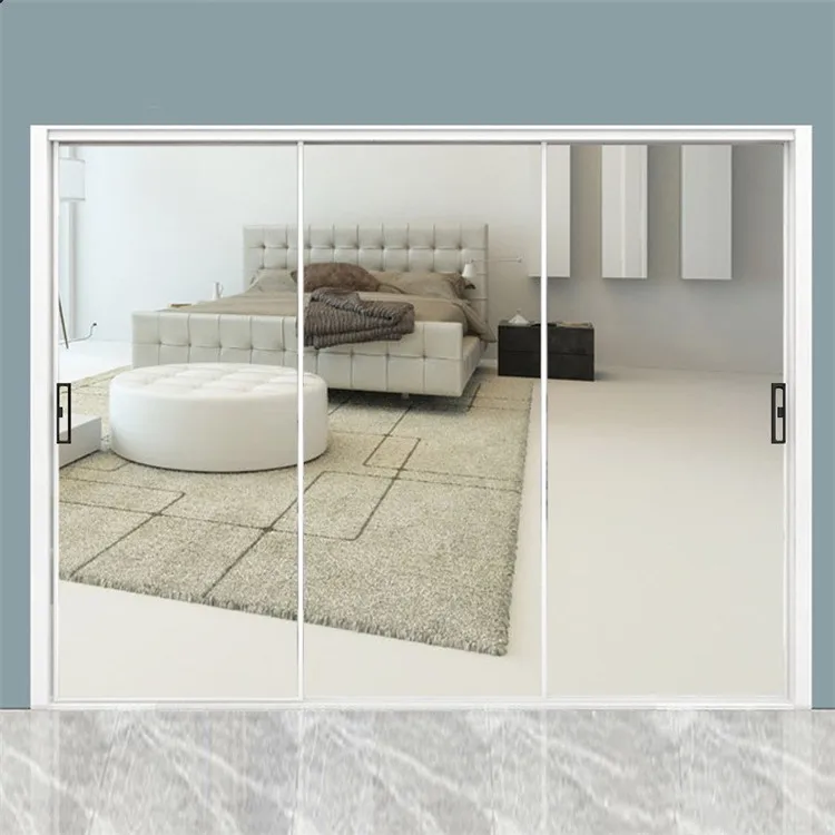  Раздвижная стеклянная дверь внутренняя Заводская закаленная зеркальная интерьерная раздвижная внутренние зеркальные раздвижные двери