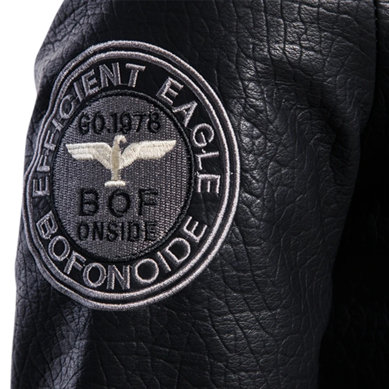 MLI 2021 сезон осень-зима; С вышивкой «вареного Джинса черный рыночных куртка из искусственной кожи больших размеров мужская верхняя одежда & пальто