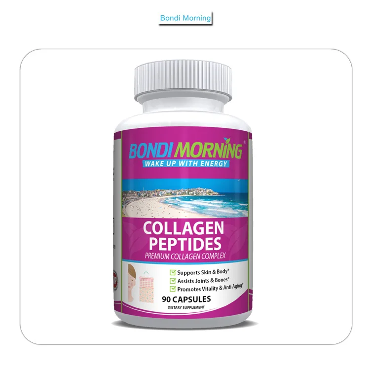 Promotes Vitality and Anti Aging Collagen Peptide Capsules - 100% Natural Dietary Supplement from Bondi Morning
