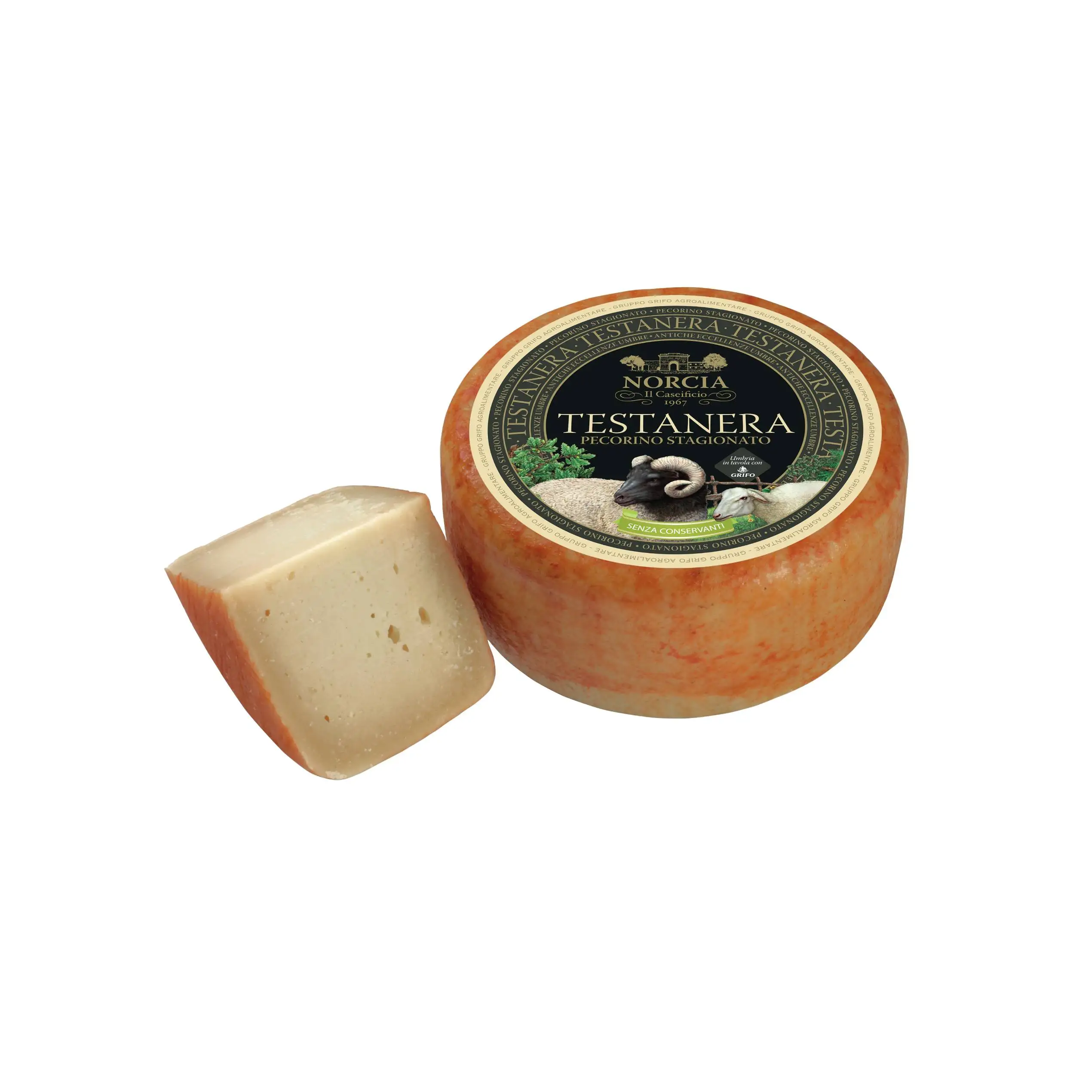 TOP ITALIAN QUALITY NORCIA PECORINO CHEESE FORMAGGIO TESTA NERA READY TO SHIP