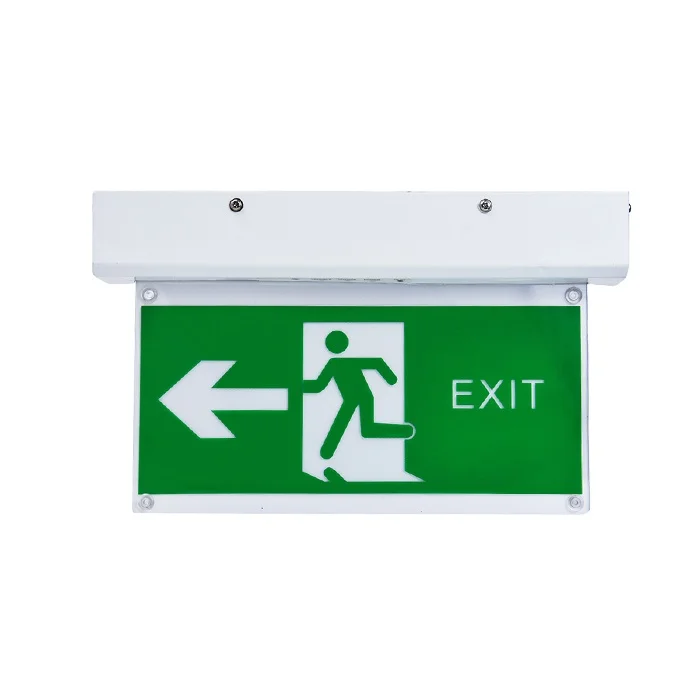exit sign emergency lighting 3W emergency charging exit lamp Factory price for school hospital