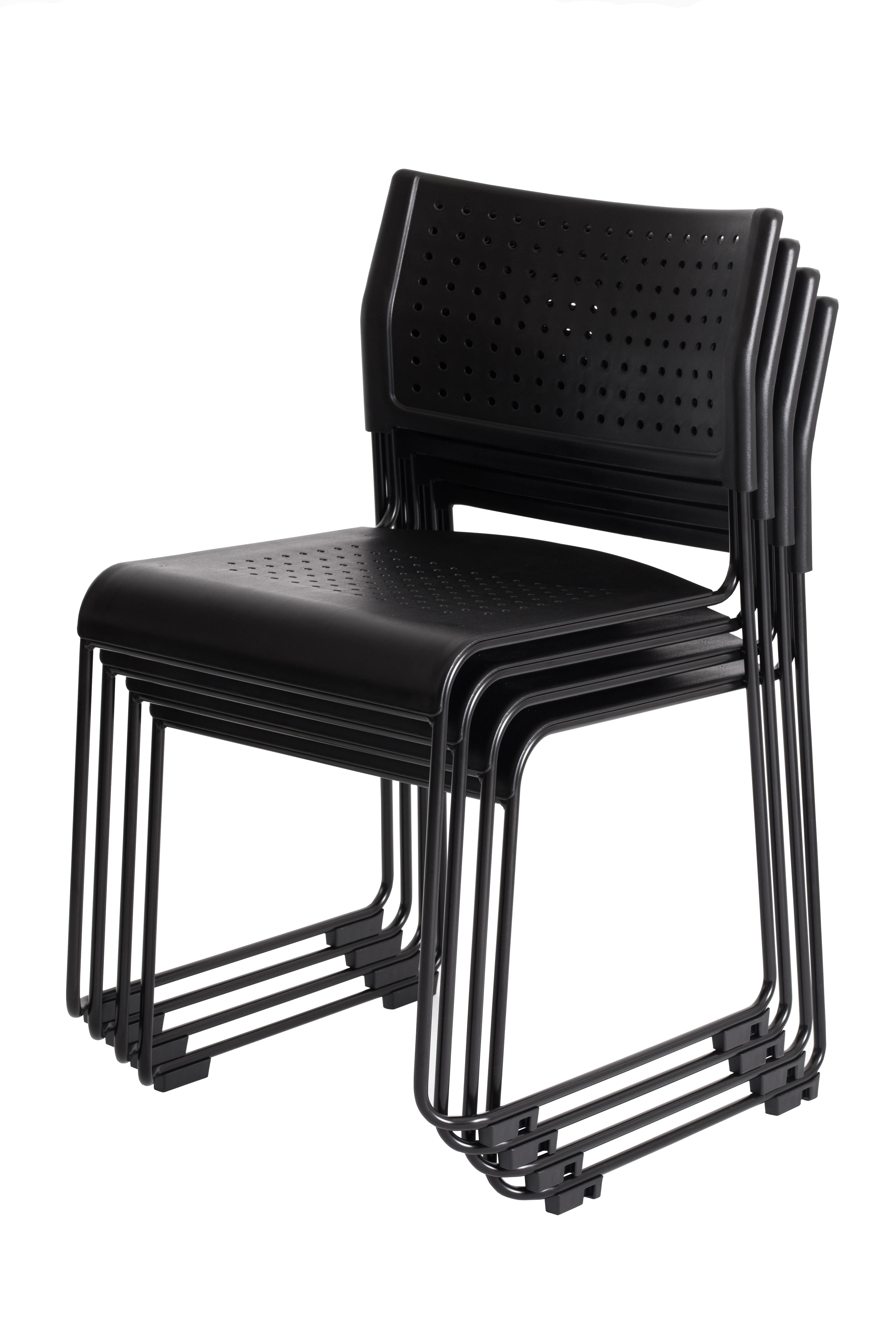 Taiwan stacking with tablet plastic cushion chair