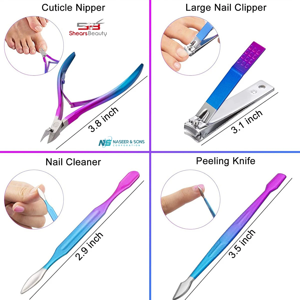 Pedicure Kit 16 In 1 Manicure Kit Professional Nail Kit For Pedicure & Manicure Tools With Toenail Clip