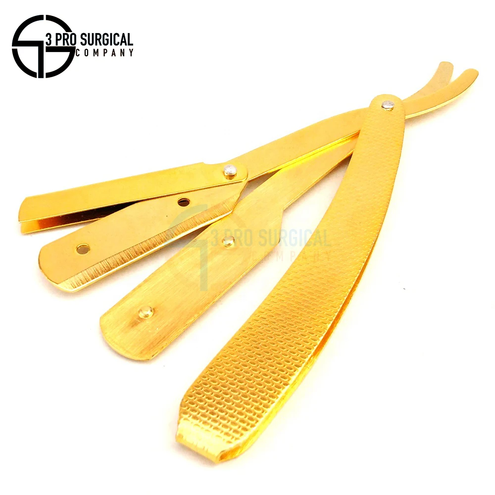 Premium Quality Shaving Razors Full Gold with Texture Handle