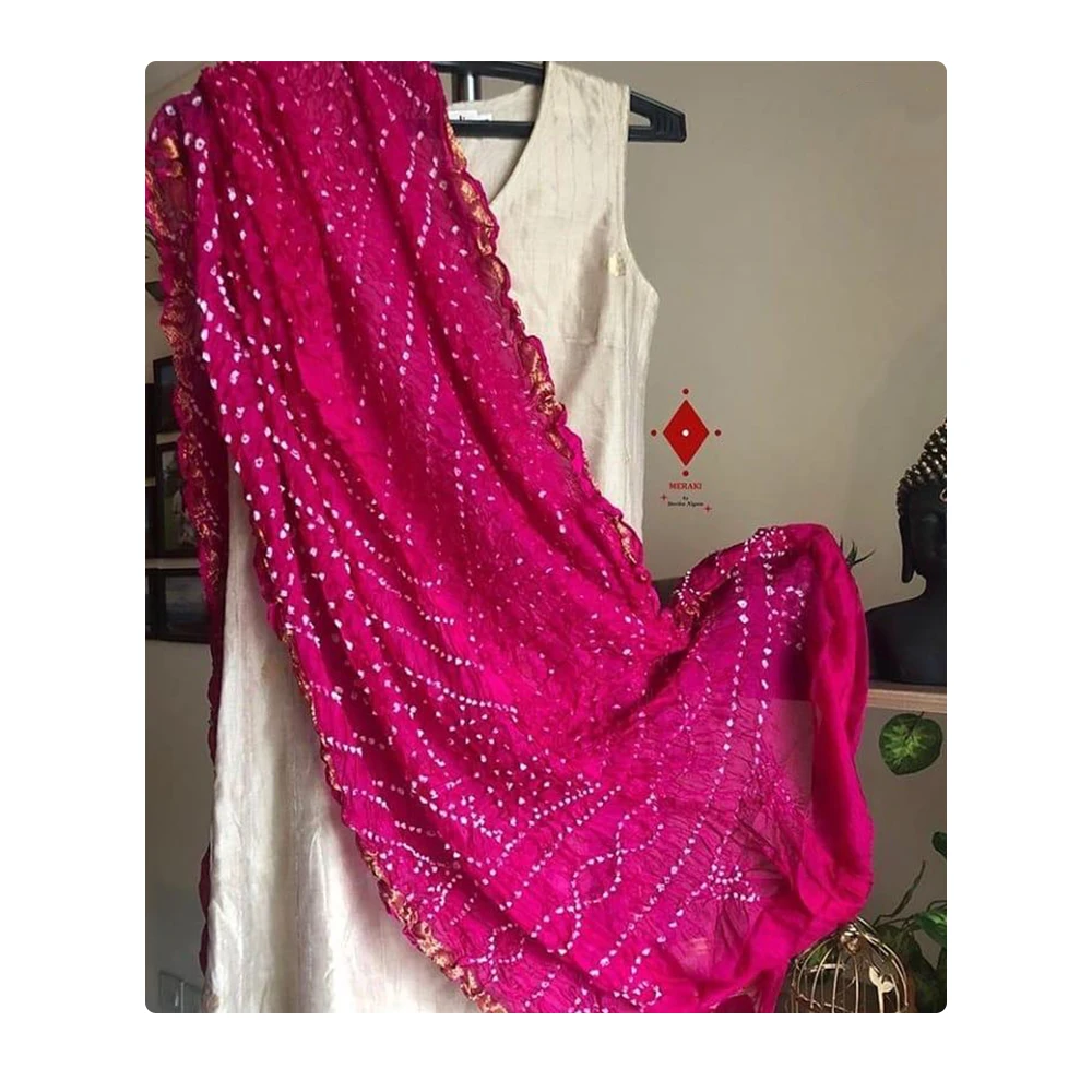 Wholesale Price Heavy Work Bandhani Dupatta New Beautiful Printed Bandhani Dupatta