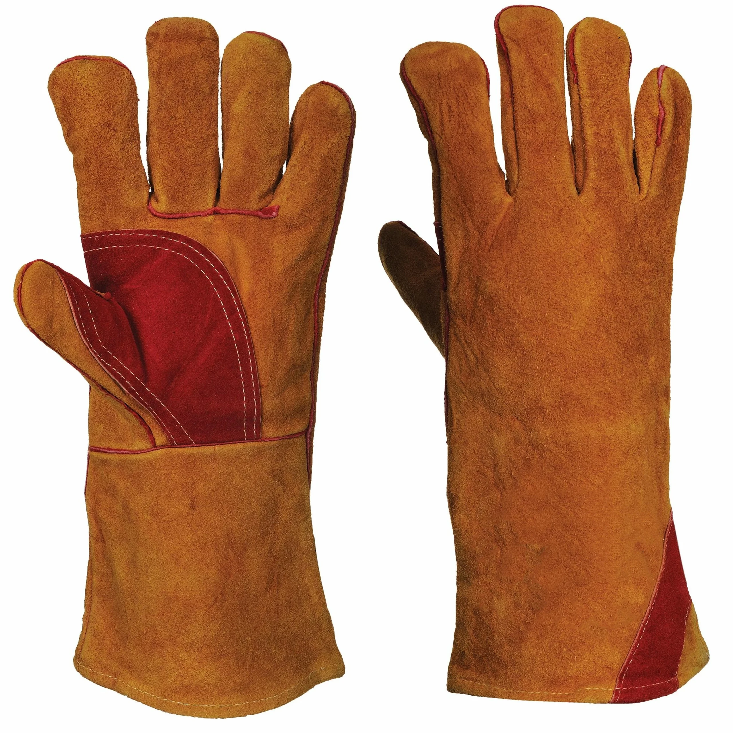  Перчатка для сварки TIG оснащена мягкой ладонью из коровьей кожи дополнительной чувствительности и манжетами спилковой длиной 15 см размер 35 лидер продаж