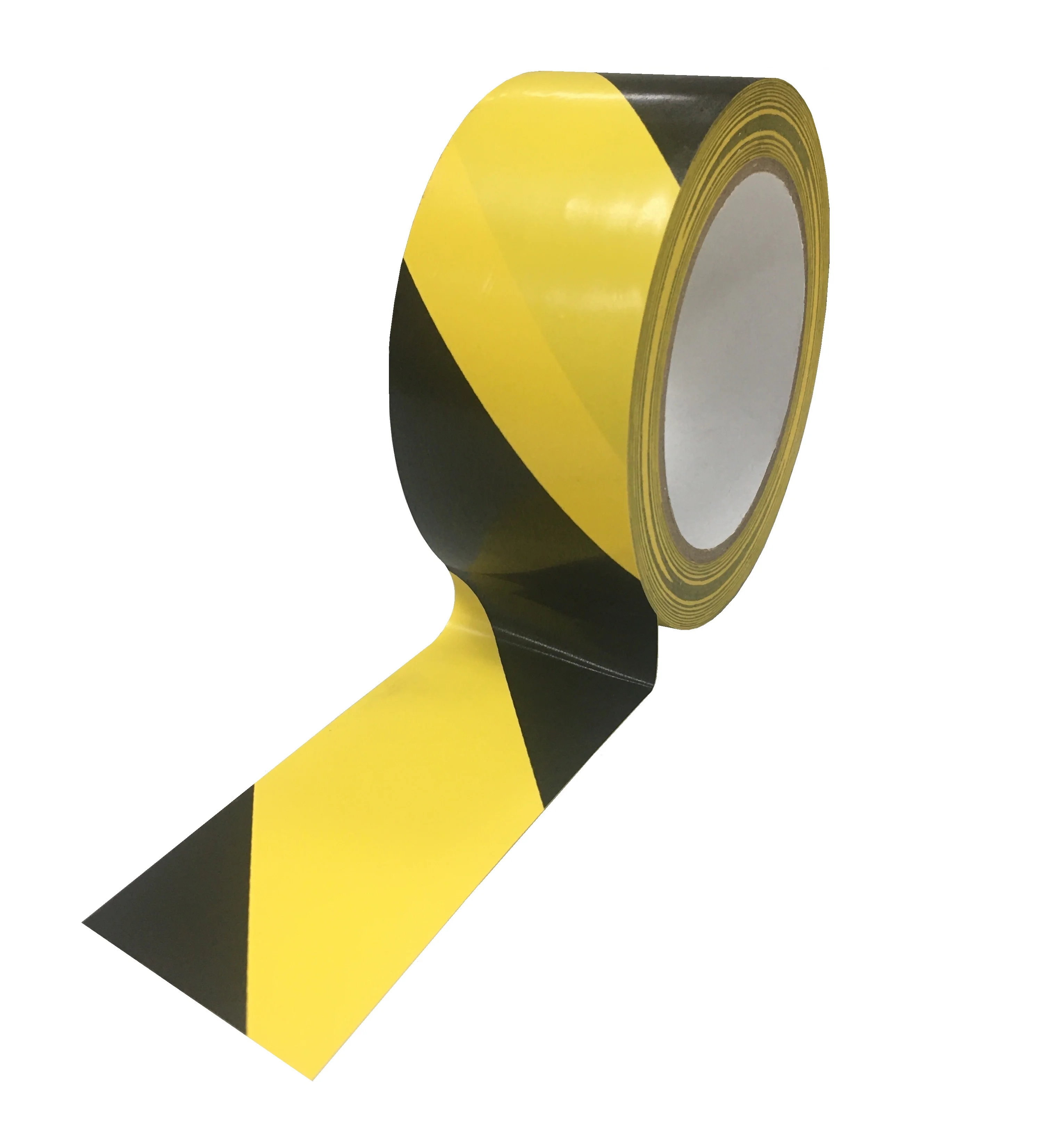 Безопасная черная/желтая предупреждающая ПВХ маркировочная лента для пола напольная наклейка