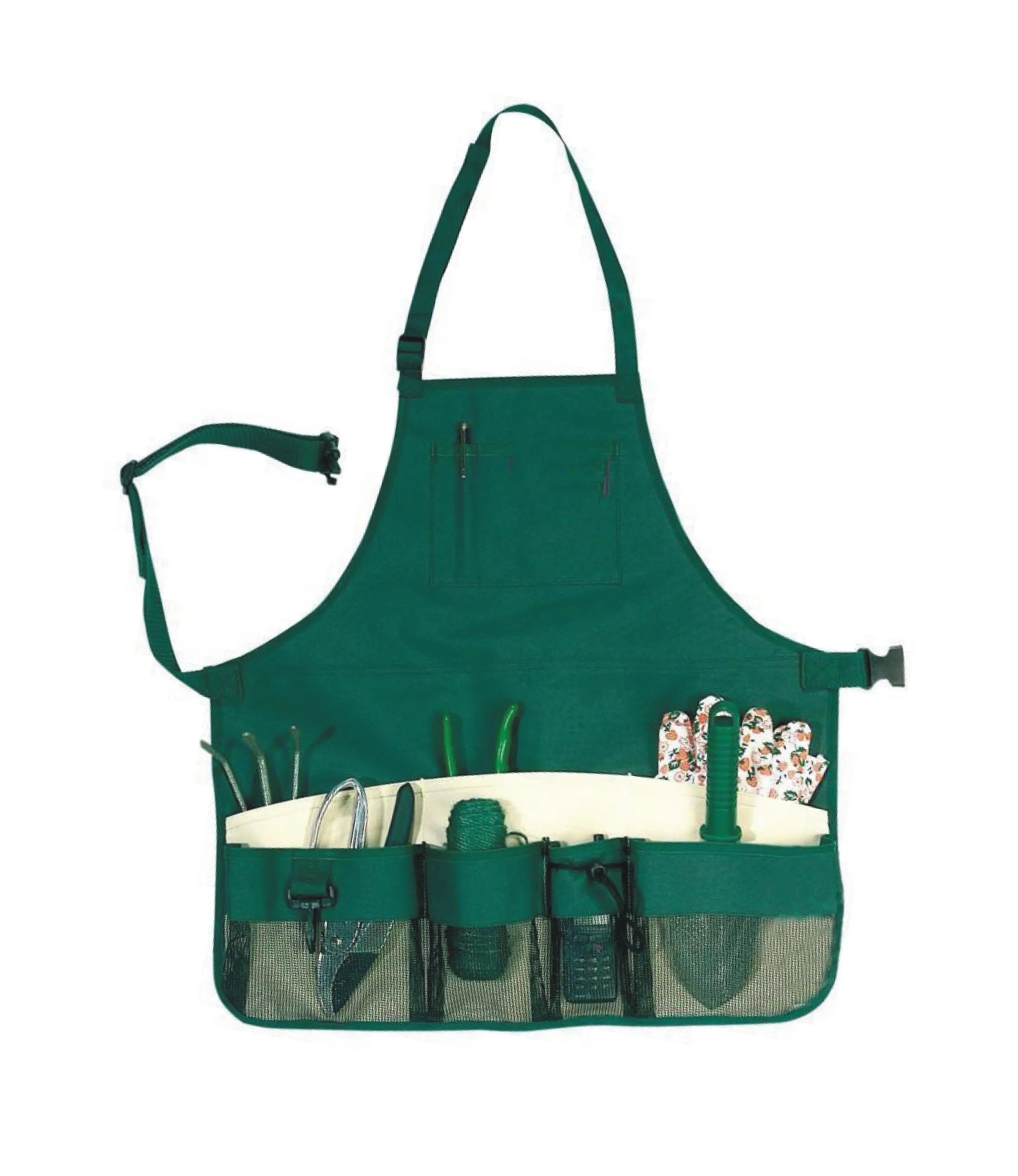 Wholesale Custom Style Waxed Cotton Canvas Garden Apron Multiple Utility Pockets Holders Customized Working Leather Apron