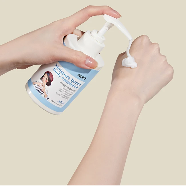 Quality Assurance  Moisture Bomb Low acidic Body Emulsion Peach/Milk