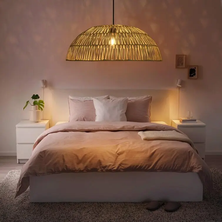 Best Price Antique Bamboo Lantern Chandelier Lighting Rattan Woven Natural Wooden Ceiling Chandelier