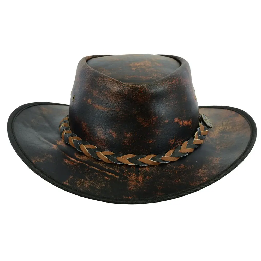 2022 Top Selling Nice Quality black color Riding Hat, Cowboy Hat Western style leather bush fitted custom Trucker Hat