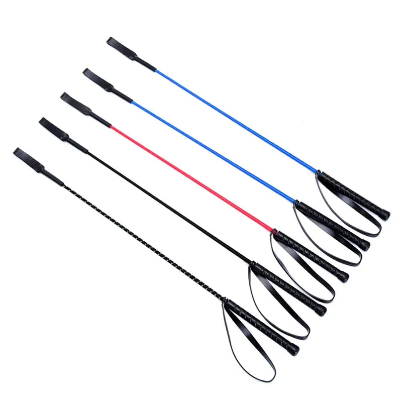 Hot Sale Race Driving Black Manufacturers Suppliers Training Leather Stick Lunge Riding Racing Horse Whip