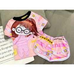 High Quality Girls Clothing Sets Polyester 3D Printed Animated Cartoon Simple clothes, custom designed for adults and children