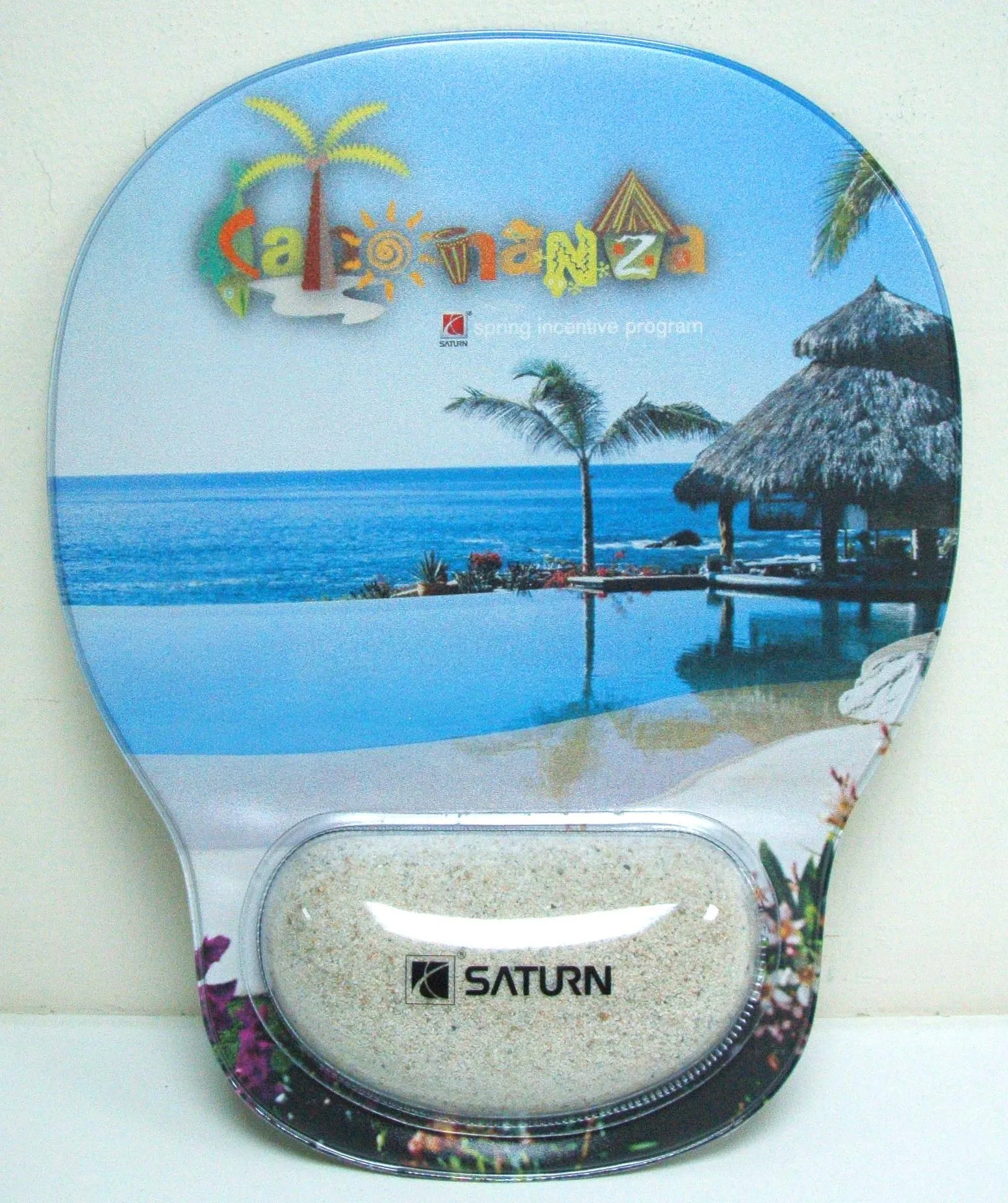 PVC mouse pad with wrist rest good for unique company gifts