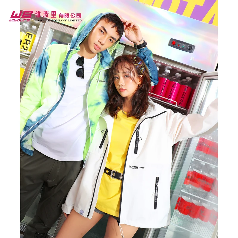Eco Friendly Cheap price fashionable in stock uniform design maker Polyester digital print dip dye outdoor parka for men