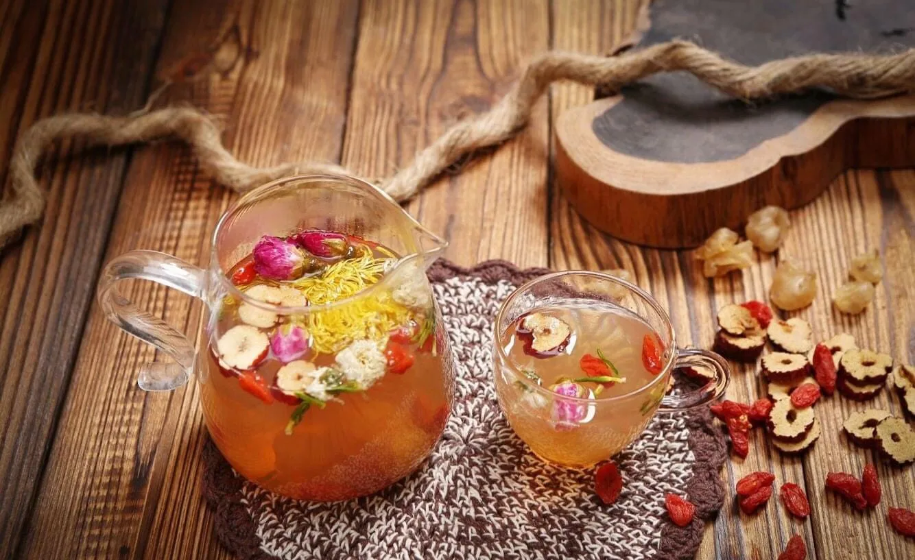 Premium  Mixed Flower Tea good for body ( Rose , Daisy  Blue Butterfly Pea , Jujube Fruit, Brown Sugar...)