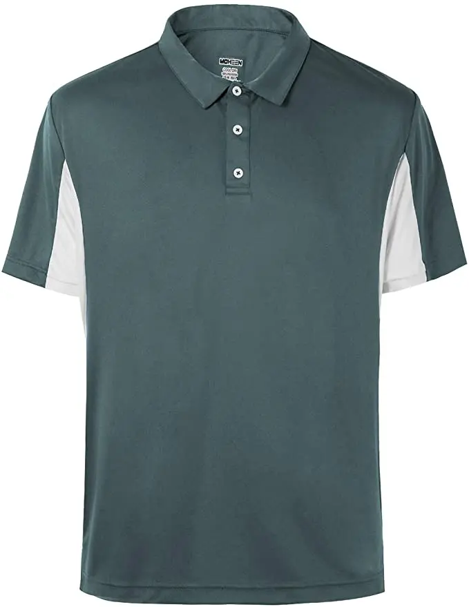 Mens Cool Sports Golf Shirt Moisture Wicking Active Performance Polo Shirts  Side Block Breathable polo shirt