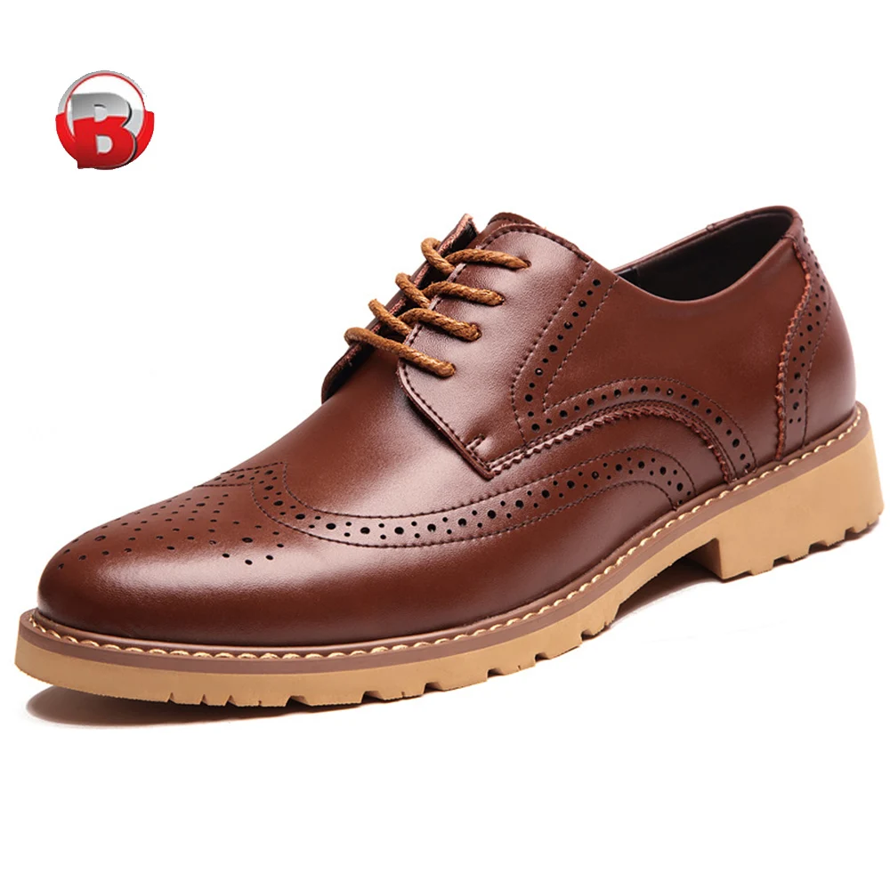 Handmade Italian High Quality Wingtip Perf Lace Up Men Calf Leather Dress Shoes