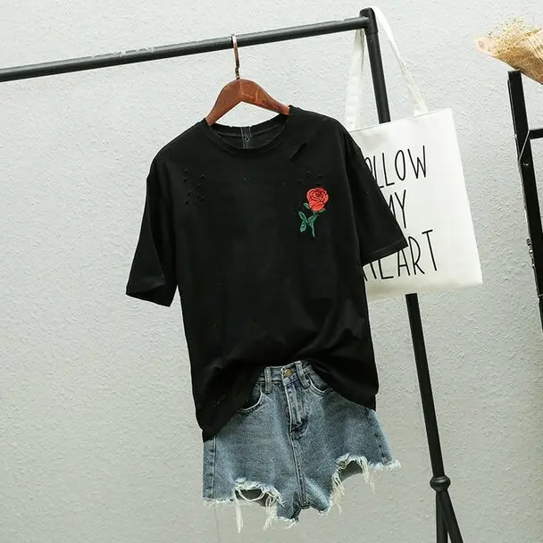 Short Sleeve Crew Neck Womans  Blank White Plain T Shirt Sales