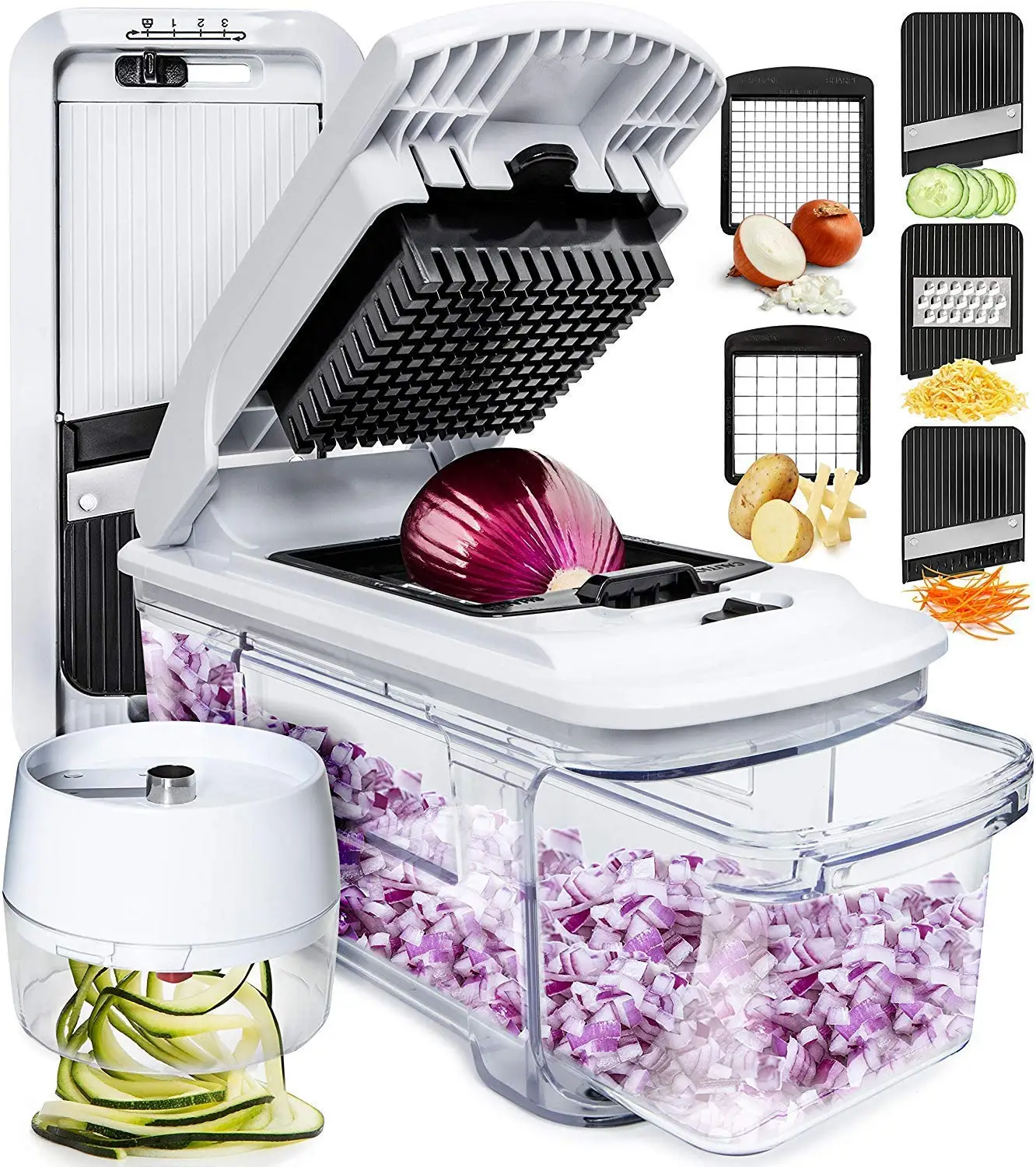 Top Hot Selling NEW Fullstar 11-in-1 Vegetable Chopper Pro Plus - Food Veggie Dicer Mandoline Juicer - Onion Chopper