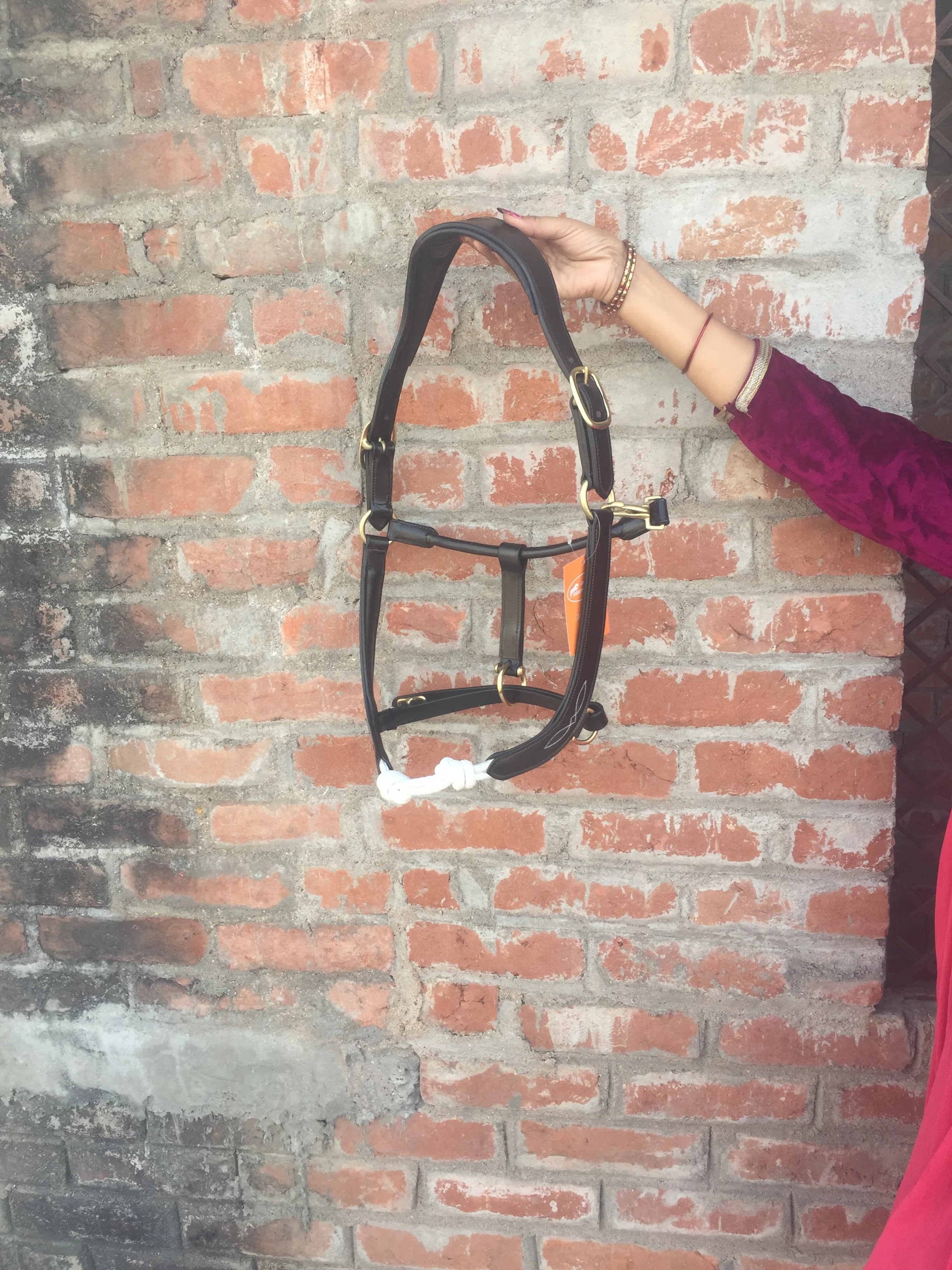 Rope Cord Show Jumping Noseband Horse  Leather Halter smart