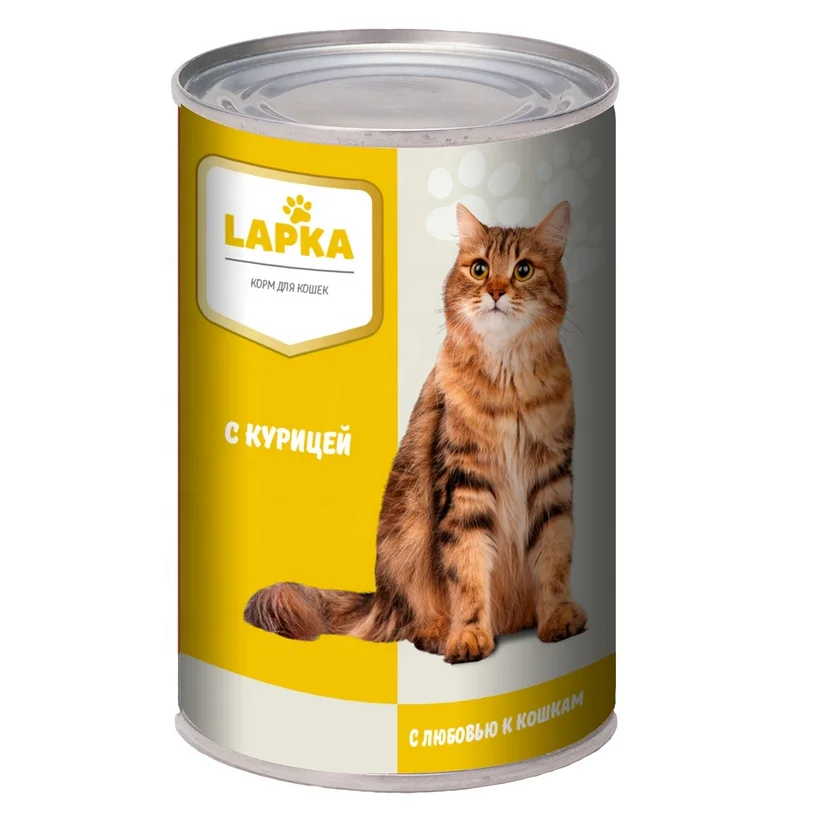 
Lapka Canned cat food with chicken 415 g 