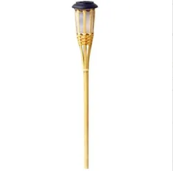 solar led garden lights Bamboo solar torch light flame lighting 12led solar torch lamp