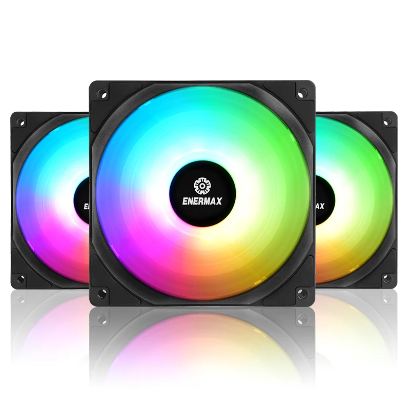 
[ENERMAX] ARGB HF120 RGB PWM 120mm Case Fan Sync triple Fan Pack Black 