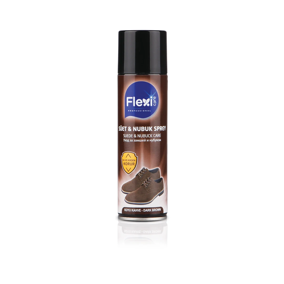 FLEXICARE- SUEDE - NUBUCK SHOES  CLEANER REFRESHER SPRAY - BROWN
