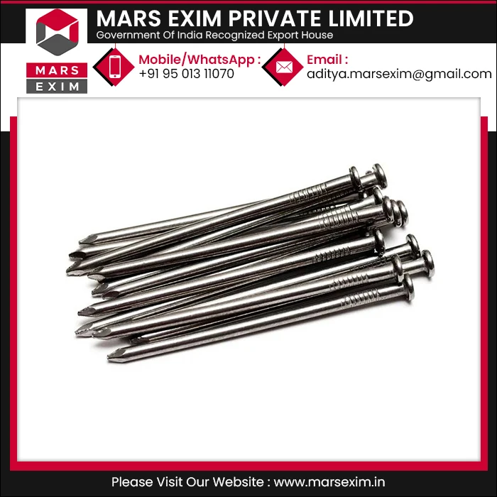 Buy Construction Nails Steel Concrete Nails Common Iron DIN Roofing Nails, din Flat Round head.