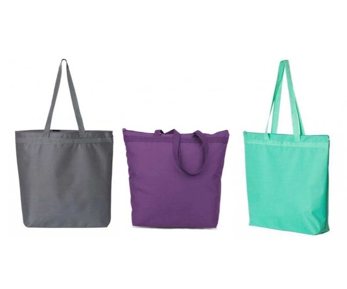 wholesale 100%Linen Shoulder bag Tote bag with zipper beach bag with all color and custom size