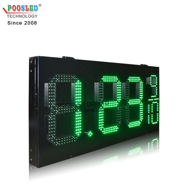 Customized LED gas price screen advertising player 7 segments price display led oil gas station sign with RF remote control
