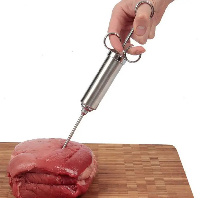 Ручной набор для барбекю шприц маринада из нержавеющей стали инжектор мяса по лучшей цене