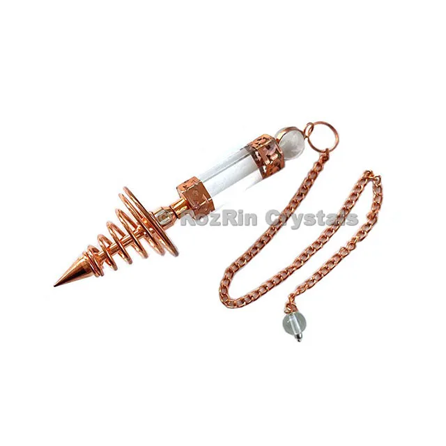 Wholesaler of Spiral Copper Pendulums with Crystal Quartz | Spiral Copper Pendulums with Crystal Quartz