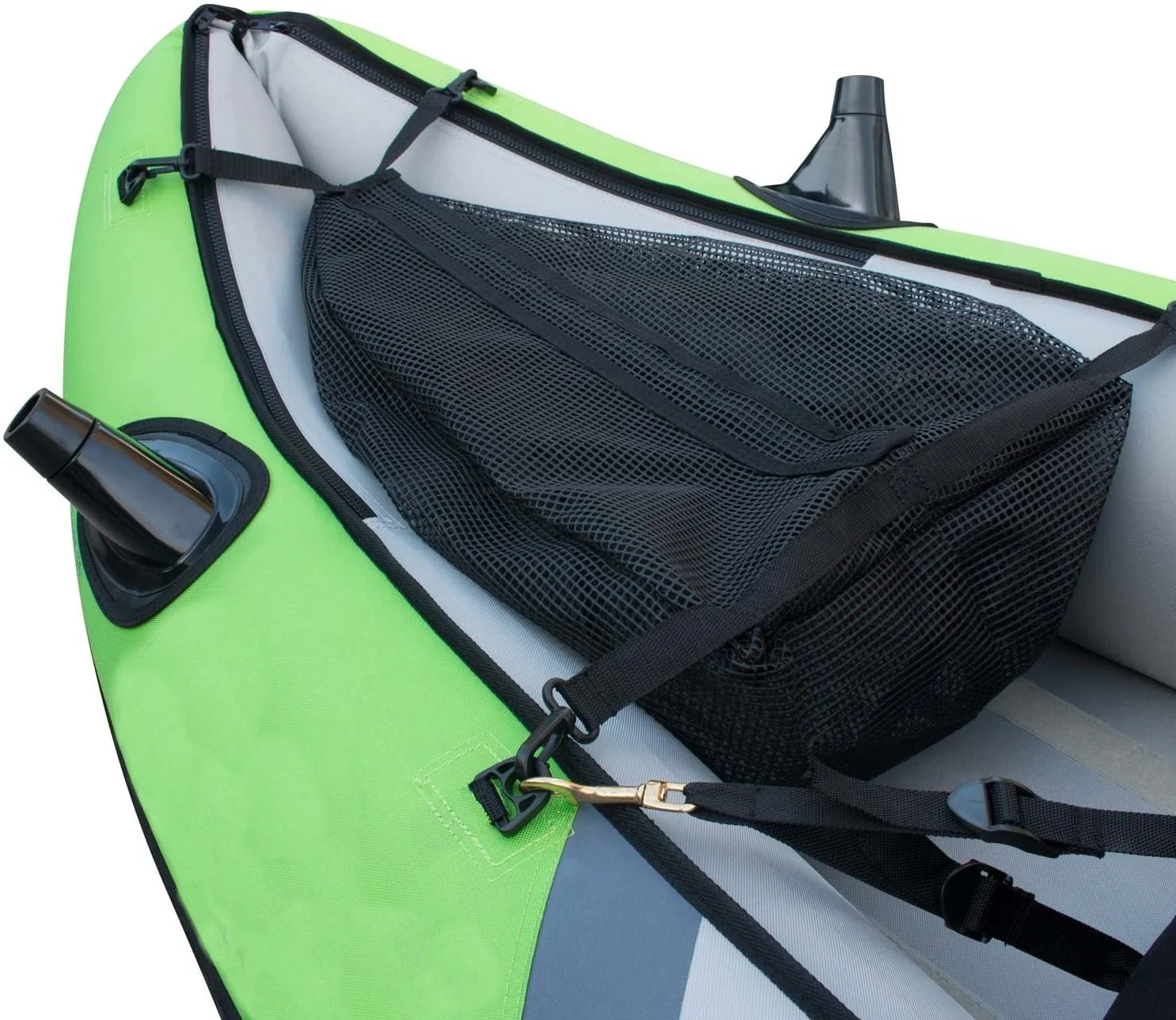 2 Person Tandem Inflatable Fishing Kayak, 10-Foot with EVA Padded Seats, Includes 2 Active Fishing Rod Holder Mounts