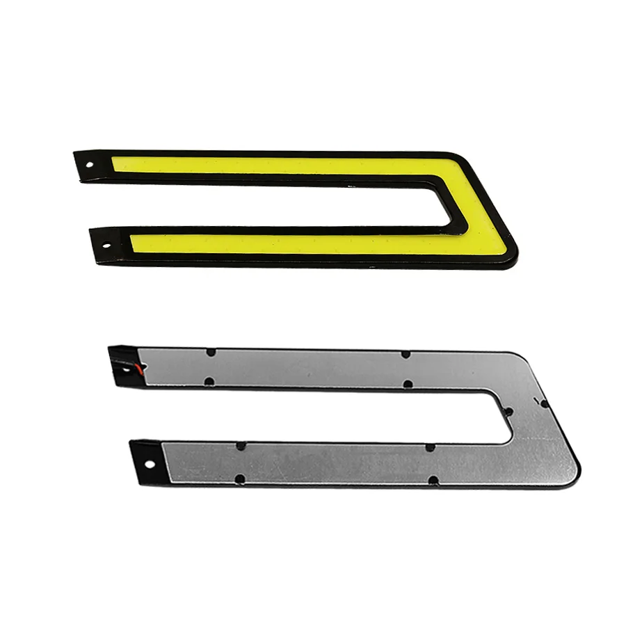 
14CM U-Shape COB Daytime Running Light DRL Car Led Front Fog Lamp White DC12V Light Source 6000K Car Working Lights 