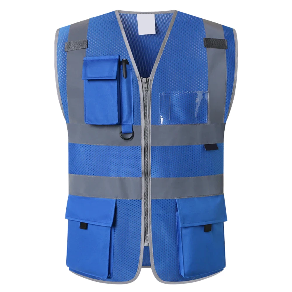 
 100% полиэстер, оптовая продажа, индивидуальный пошив, мужской жилет высокой видимости для мужчин, защитные светоотражающие жилеты зеленого цвета  